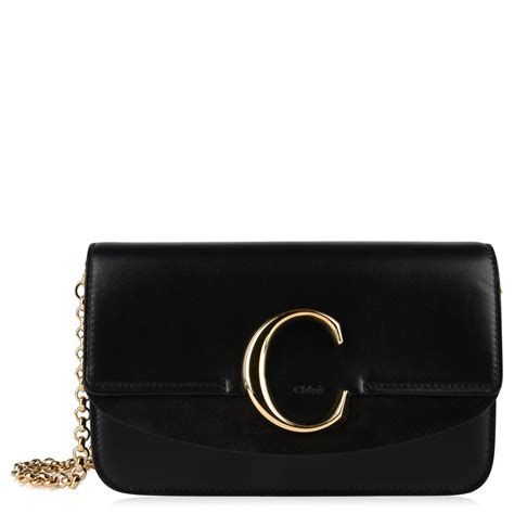 chloe c chain clutch bag